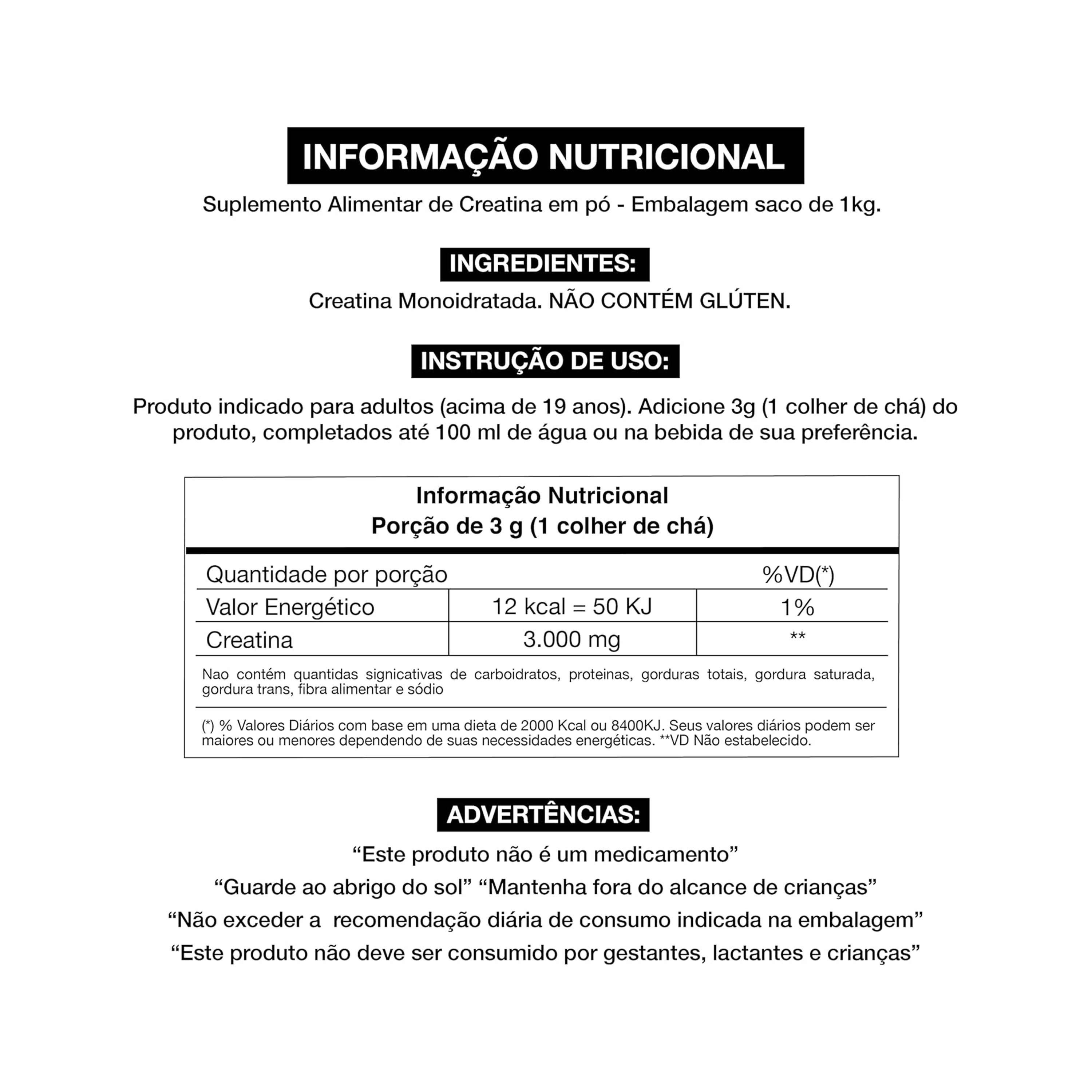 Adaptogen Creatine 100% Pure (300G)