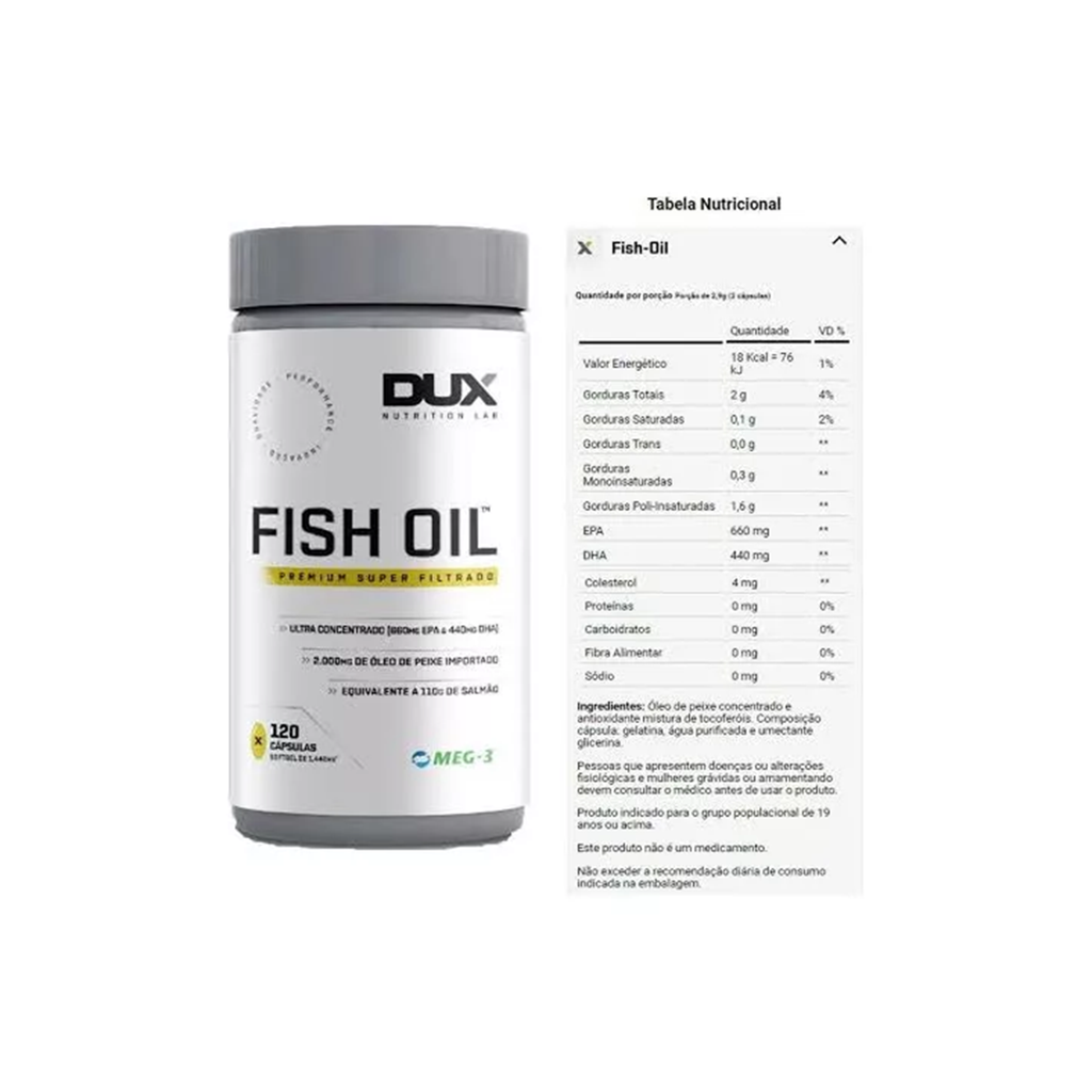 Kit Fish Oil 120 Cápsulas + Multivitamínico 90 Cápsulas Dux