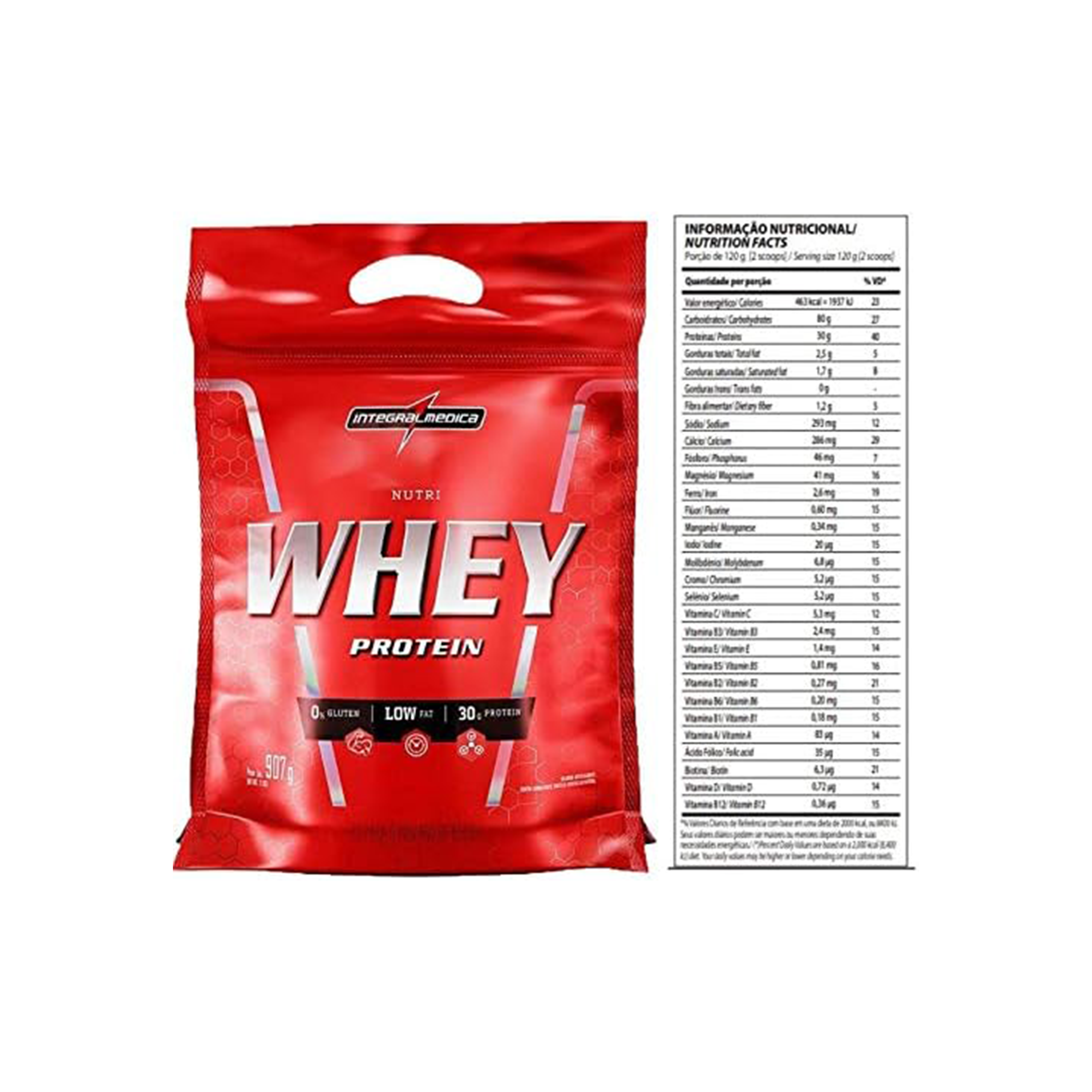 Combo Nutri Whey 900g Chocolate Refil + Creatina 150g - Integralmedica